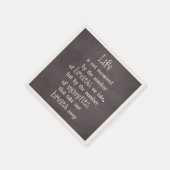 生命は私達が取る呼吸によって測定されていない引用文 スタンダードカクテルナプキン (角)