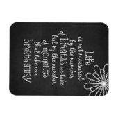 生命は私達が取る呼吸によって測定されていない引用文 マグネット (横)