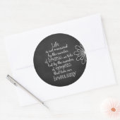 生命は私達が取る呼吸によって測定されていない引用文 ラウンドシール (封筒)