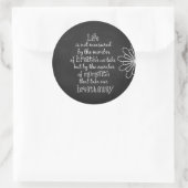 生命は私達が取る呼吸によって測定されていない引用文 ラウンドシール (バッグ)