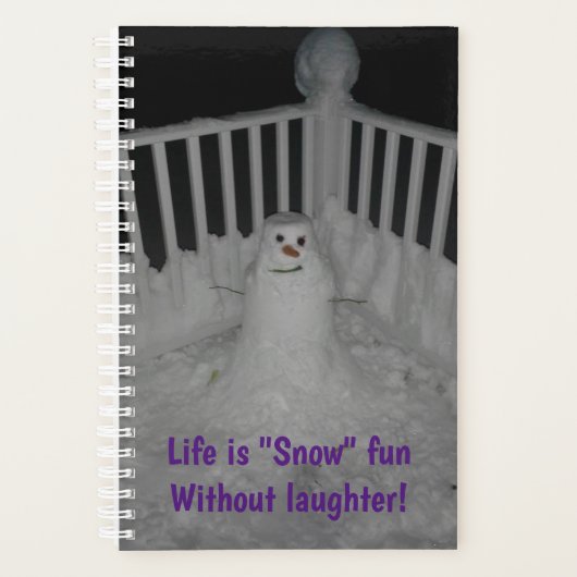 生命は笑い声なしに"雪"のおもしろいです- プランナー手帳 (正面)