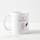 生命は第一草稿です コーヒーマグカップ (左)