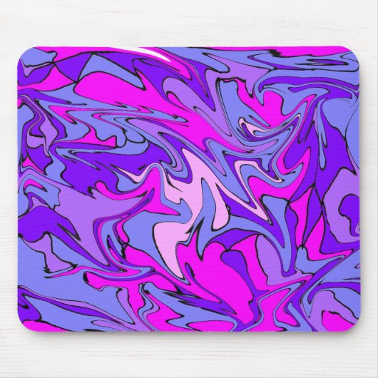 生命は素晴しいですの人! クールなレトロのファンキーなライン マウスパッド (正面)