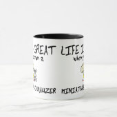 生命は素晴らしいミニチュア・シュナウツァーです マグカップ (中央)