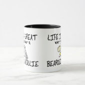 生命は素晴らしい髭があるコリーのマグです マグカップ (中央)