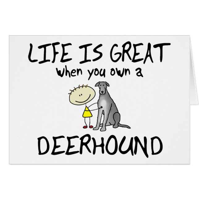 生命は素晴らしいDeerhoundです (正面横)