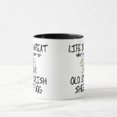 生命は素晴らしく古い英国の牧羊犬です マグカップ (中央)