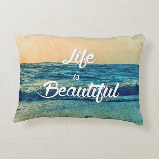 生命は美しいです アクセントクッション (裏面)