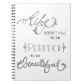 生命は美しいです-手描きのイラストレーションの落書き ノートブック (正面)