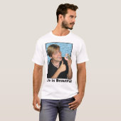 生命は美しいです Tシャツ (正面フル)