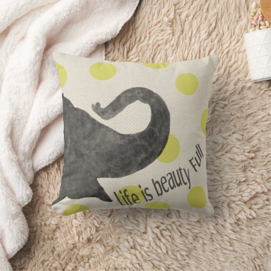 生命は美しいの完全な装飾用クッションです クッション (ブランケット)