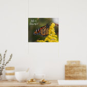 生命は美しいマダラチョウポスターです ポスター (キッチン)