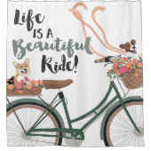 生命は美しい乗車です シャワーカーテン (正面)