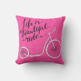 生命は美しい乗車のピンクです クッション