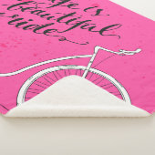 生命は美しい乗車のピンクです シェルパブランケット (3/4)