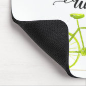 生命は美しい乗車のライムグリーンです マウスパッド (コーナー)