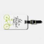 生命は美しい乗車のライムグリーンです ラゲッジタグ (正面横)