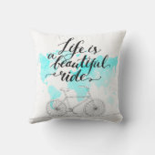 生命は美しい乗車の青です クッション (裏面)