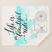 生命は美しい乗車の青です シェルパブランケット (正面(横))