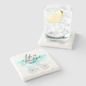 生命は美しい乗車の青です ストーンコースター (横)