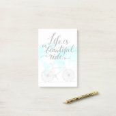 生命は美しい乗車の青です ポストイット (デスク上)