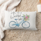 生命は美しい乗車、自転車のアクセントの枕です ランバークッション (ブランケット)