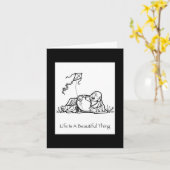 生命は美しい事の挨拶状です カード (黄色い花)