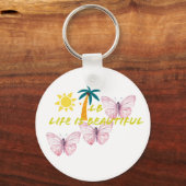 生命は美しい蝶キーホルダー キーホルダー (裏面)
