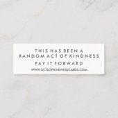 生命は美しい行為の親切さの挑戦カードです スキニー名刺 (裏面)