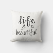 生命は美しい装飾用クッションです クッション (正面)