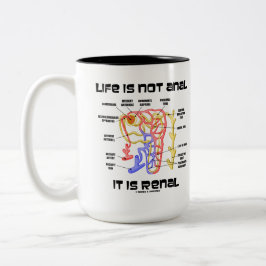 生命は肛門それです腎臓ではないです(腎臓Nephron) ツートーンマグカップ