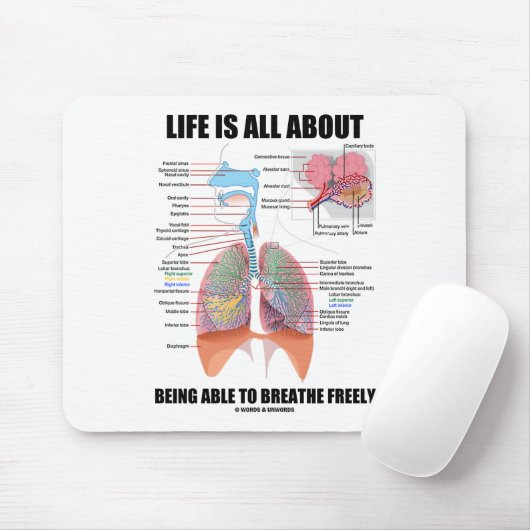 生命は自由に呼吸できることについて完全にあります マウスパッド (マウス)