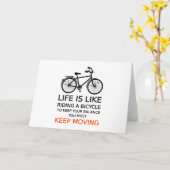 生命は自転車、単語の芸術、文字の乗車のようです カード (黄色い花)