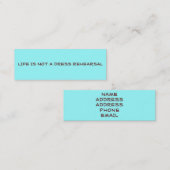 生命は舞台稽古のプロフィールカードではないです スキニー名刺 (正面/裏面)