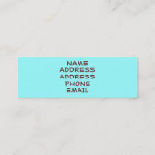 生命は舞台稽古のプロフィールカードではないです スキニー名刺 (裏面)