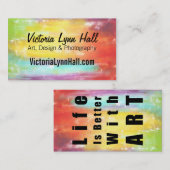 生命は芸術のカスタムとよりよいです 名刺 (正面/裏面)