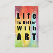 生命は芸術のカスタムとよりよいです 名刺 (裏面)