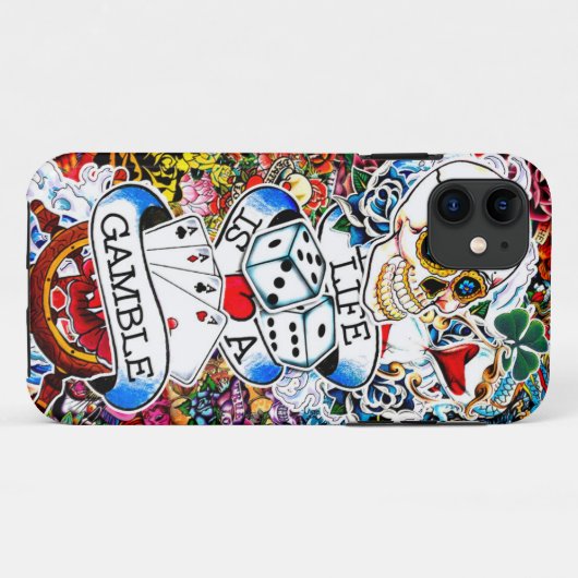 生命は賭けの入れ墨の芸術です Case-Mate iPhoneケース (裏面(横))