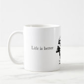 生命は農場のコーヒー・マグでよりよいです コーヒーマグカップ (左)