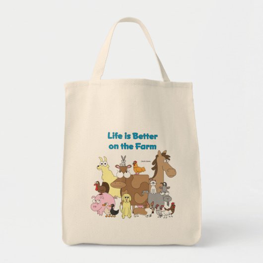 生命は農場-買い物袋でよりよいです トートバッグ (正面)
