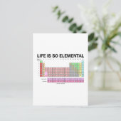 生命は非常に元素的である(元素の周期表) ポストカード (スタンド正面)