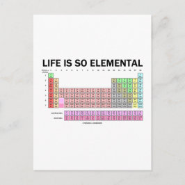 生命は非常に元素的である（元素の周期表） ポストカード