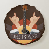 生命は音楽です ラウンドクッション (裏面)