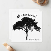 生命は風、カードのようです ノートカード (正面/裏面インサイチュ)