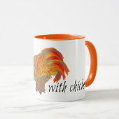 生命は鶏とよりよいです マグカップ (正面右)