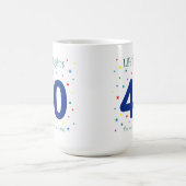 生命は40マグで始まります コーヒーマグカップ (中央)