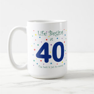 生命は40マグで始まります コーヒーマグカップ