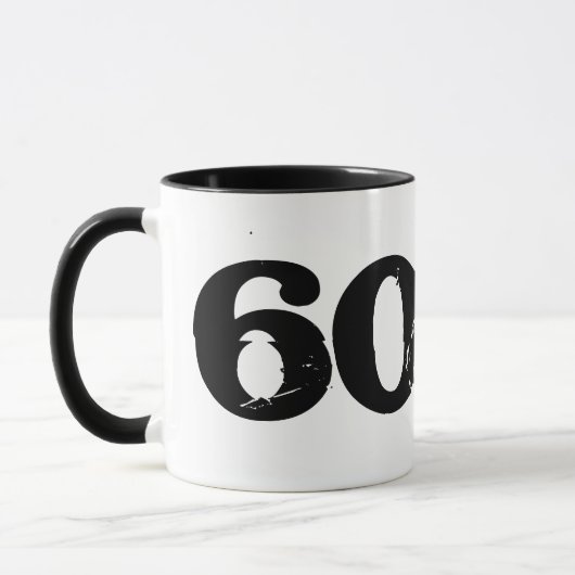生命は60おもしろいな第60誕生日のマグで始まります マグカップ (左)