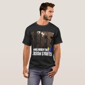 生命は-暗いワイシャツを始めます Tシャツ (正面フル)