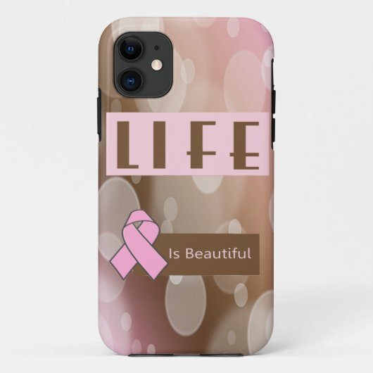生命はBeautiifulの乳癌の生存者です Case-Mate iPhoneケース (裏面)